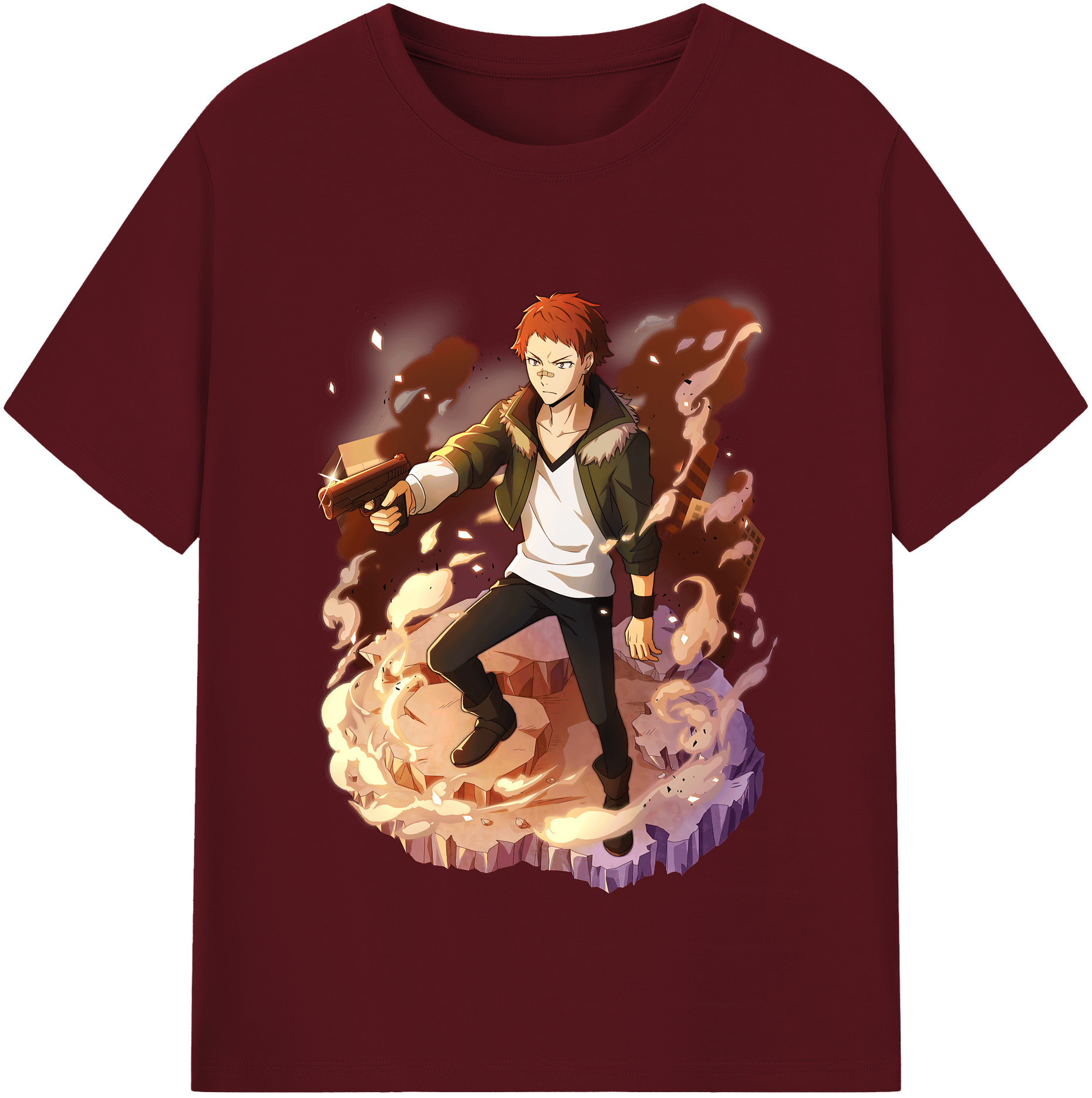（画像用） 文豪ストレイドッグス Bungo Stray Dogs 綿100％半袖Tシャツ（フロントプリント）